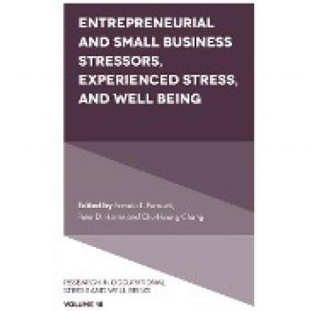 Entrepreneurial and Small Business Stressors, Experienced Stress, and Well Being (Research in Occupational Stress and Well-Being, 18, Band 18)