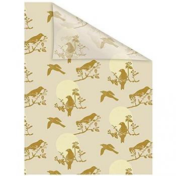 Lichtblick Fensterfolie selbstklebend Sichtschutz Moon Birds Beige blickdicht 100x130 cm