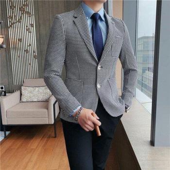 Blazer Moderno Hombre – Traje Ajustado con Estilo Retro