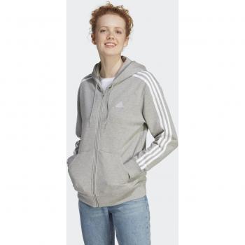 Adidas ESSENTIALS 3-STREIFEN FRENCH TERRY Sweatjacke Damen XS grau female