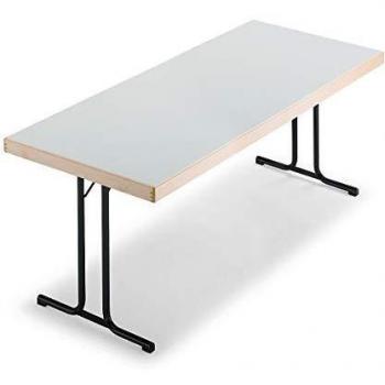 Kaiserkraft Klapptisch, lichtgraue Platte, anthrazit Gestell, 1500 x 800 mm