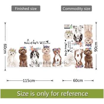 Dog Pattern Wall Stickers Bathroom Toilet Kids Room Decoration Wall Decals Sticker Refrigerator Waterproof Poster For Home