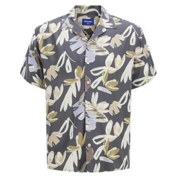 Camicia Uomo Grigia in Motivo Florale