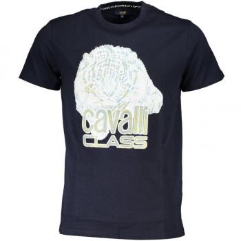 Cavalli Class Short Sleeve Shirt für Herren blau bedruckt