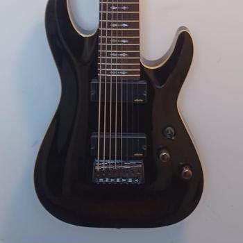 Black Schecter Omen‑8 8‑String Pro