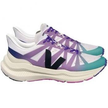 Veja Condor 3 Damen Sportschuhe Weiß/Blau mit Lila Akzent Größe 39