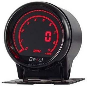 Manometro Digitale LCD 52mm 2'' DC12V Contagiri RPM Gauge per Auto e Moto con Doppio Ingresso Alimentazione e 10 Colori e Remote Controllo