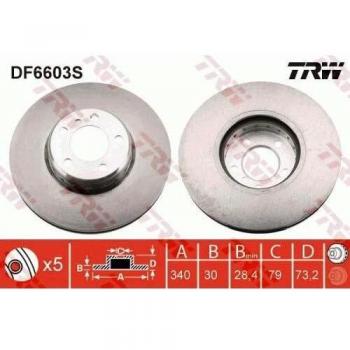 Conjunto de Discos de Travão TRW DF6603S