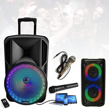 Enceinte Karaoké Mobile avec 2 Micros