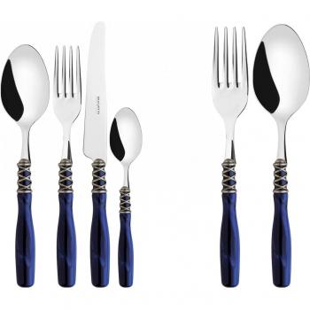 Set di posate in ghiera argento anticato “Arianna” – 50 pezzi (Casa Bugatti)