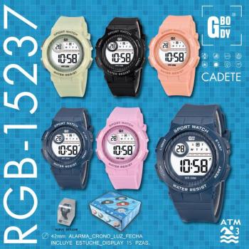 Reloj G&B Cadete LCD Rojo con Estuche Deportivo