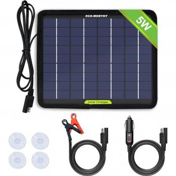 5W Solar Trickle Charger for Car and Boat