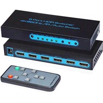 Switch HDMI 4K 5 Entrées 1 Sortie télécommandé