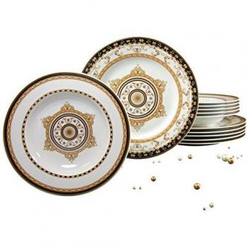 CreaTable Majestosa 12 Pezzi Stoviglie Nero