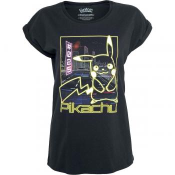 Damen T-Shirt Pokémon Pikachu Neon