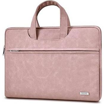 Rosa Laptoptasche TECOOL 13,5 Zoll – Schutzhülle für MacBook Pro 14, Surface Laptop, MateBook D14