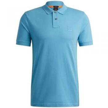 BOSS Orange Slim Fit Poloshirt mit Label-Patch Modell 'Passenger', Größe XL
