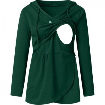 Blusa de lactancia de manga larga y talla grande para invierno