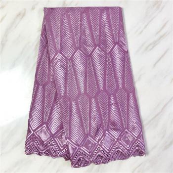 Tela de encaje suizo de algodón bordado para vestido