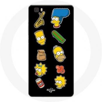 Huawei P8 Lite Case with The Simpsons Stickers