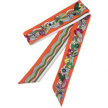 Seda Ondulada 120x5 cm – Bufanda Floral con Diádrama para Viajes