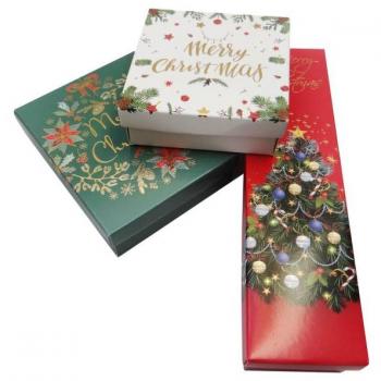 Geschenkverpackungstaschen für Reisen in drei Größen rot/grün/weiss (3er Set)