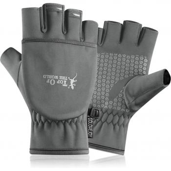 All-Weather Fingerless Gloves with Flap Cuffs