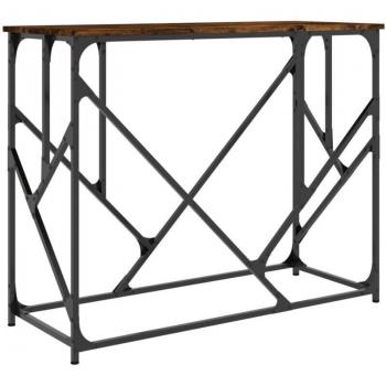 Console de rangement pour hall 100x40x80 cm, bois marron & métal – DEC031775