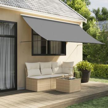 Auvent de Jardin Rétractable Anthracite 300 × 150 m, Tissu/Acier