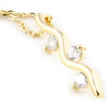 Altesse H3845 Elegant White Câlin Gold Necklace