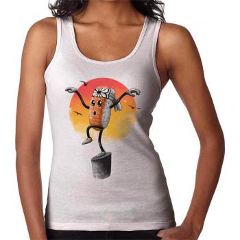 Women’s White Sushi Karate Kid Sport Vest