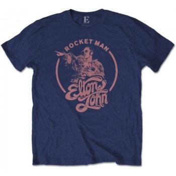 Elton John Volwassen Rocketman T-shirt XXL marineblauw