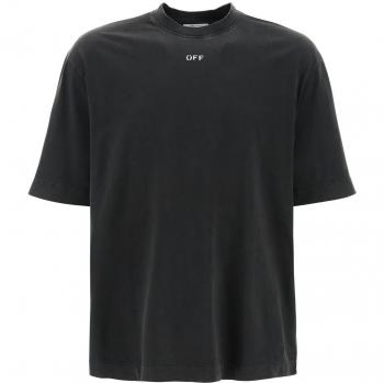 Off-White Men's Black Print Tee