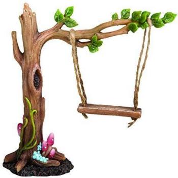 Resin Leaf Tree Swing by Miniature World (MW02-004)