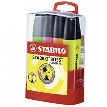 Stabilo BOSS Parade – Pack de 4 surligneurs fluo