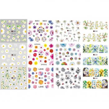 12 Bladen Water Transfer Nagelstickers