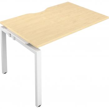 TC Group 1‑Seat Telescopic Sliding Bench Extension 1200 mm x 800 mm (Cutout, White)