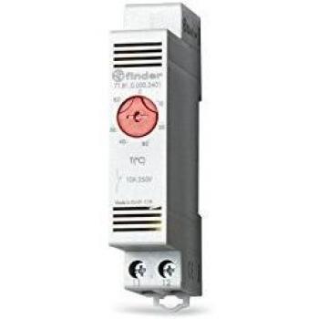Finder Termostato per armadio elettrico 7T.81.0.000.2401, 250 V/AC, 1 NC, temperatura -20...+40 °C, dimensioni (L x L x A)