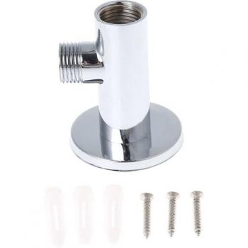 Chrome Shower Arm Flange & Brass Hose Attachment, Wall Suction Cup – W310