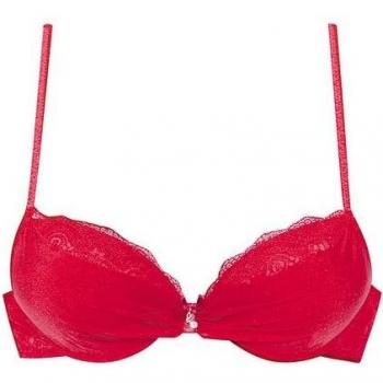 LASCANA Push-Up-BH mit Spitze, 75C, Rot