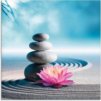 Entspannungsglass – Sand-Lilie-Zen mit Spa-Steinen