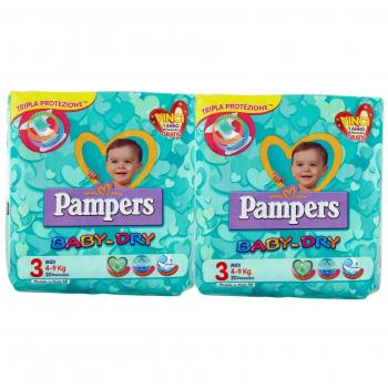 Pampers Baby Dry Taglio 3 MIDI (4-9Kg) 40 Pannolini