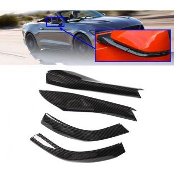 4Pcs Carbon Fiber Rearview Side Mirror Trim for Ford Mustang