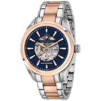 Maserati Reloj Hombres Traguardo 45mm Acero 10 ATM Azul