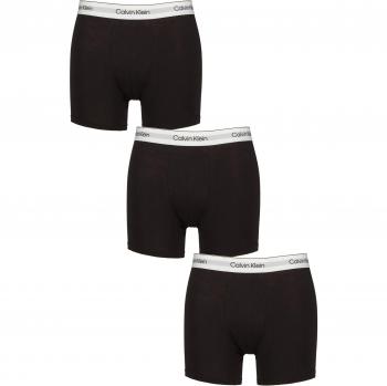 Calvin Klein 3 Pack of Black Longer Leg Trunks for Men