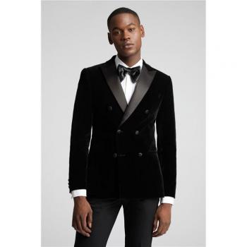 Antique Rogue Double Breasted Velvet Suit Jacket