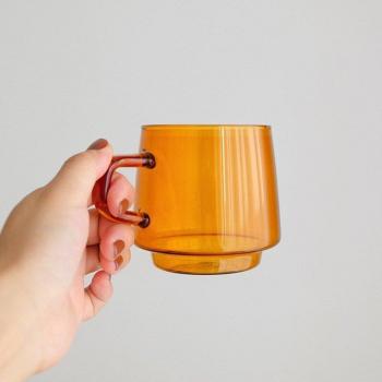 340Ml Colorful Vintage Glass Latte Cup