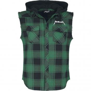 METALLICA EMP 3XL Verde-Negrita – Camisa de Franela para Hombre