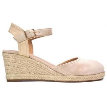 Joey Beige Espadrille Wedges with Closed Toe & Ankle Strap (Shoe, Women, 3)