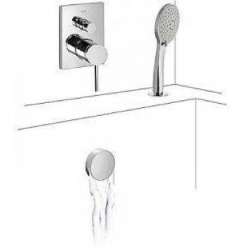 Trois-Robinetterie 06218012 monoterm® baignoire-douche encastré avec fermeture et réglages de débit